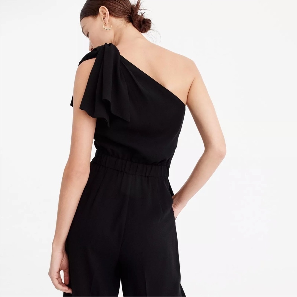 J. Crew One Shoulder with Bow Jumpsuit - size 12 - Picture 2 of 5